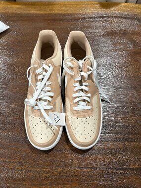Nike Court Vision Sneakers Tan sz 12 Old School Look Padded EUC